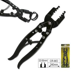 Klešta za cevi i šelne 22–25 mm dužine 240 mm, otvaranje 22–55 mm, izrađena od CR-MO čelika, sa anti-lock sistemom za siguran i precizan rad JBM